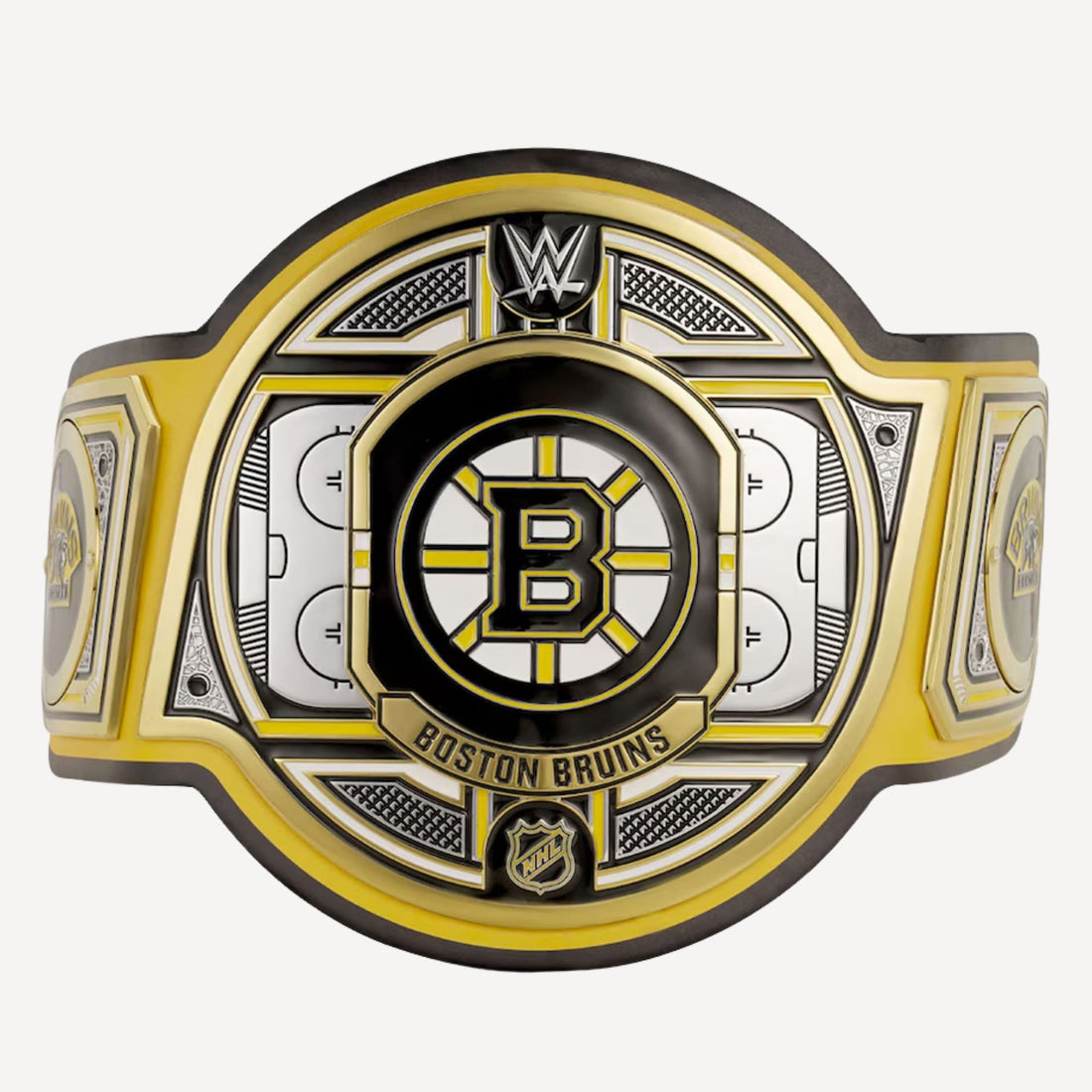 Replica Boston Bruins WWE Belt crafted with detailed engravings and bold logo plates.