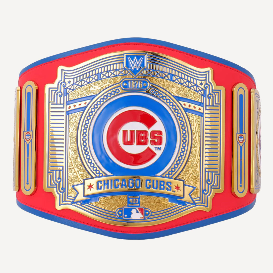 Chicago Cubs WWE Legacy Championship Belt featuring classic blue and red team colors.