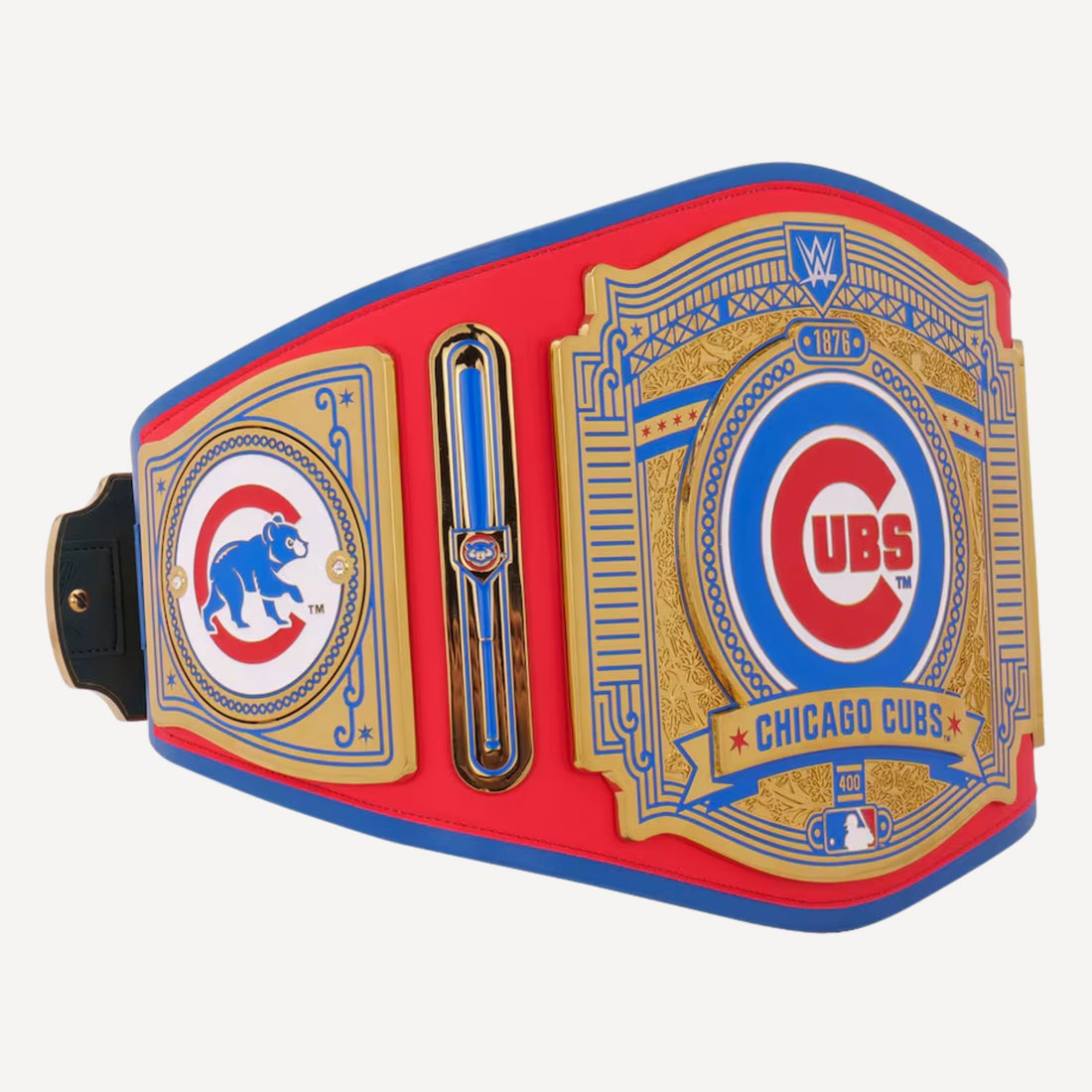 Chicago Cubs WWE Legacy Championship Belt featuring classic blue and red team colors.