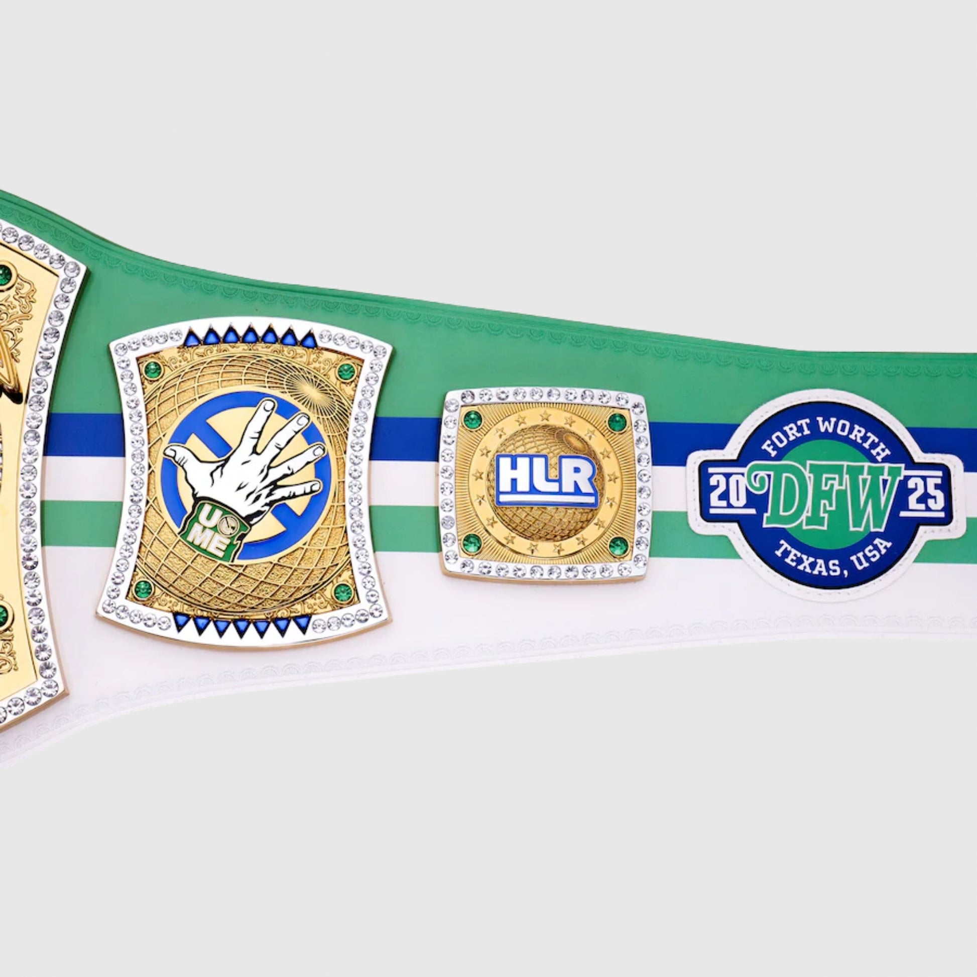 Replica WWE John Cena 2025 Spinner Belt celebrating his Farewell Tour in Dallas, Texas.