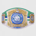 Authentic WWE John Cena Dallas Spinner Belt crafted with intricate engravings and polished metal.