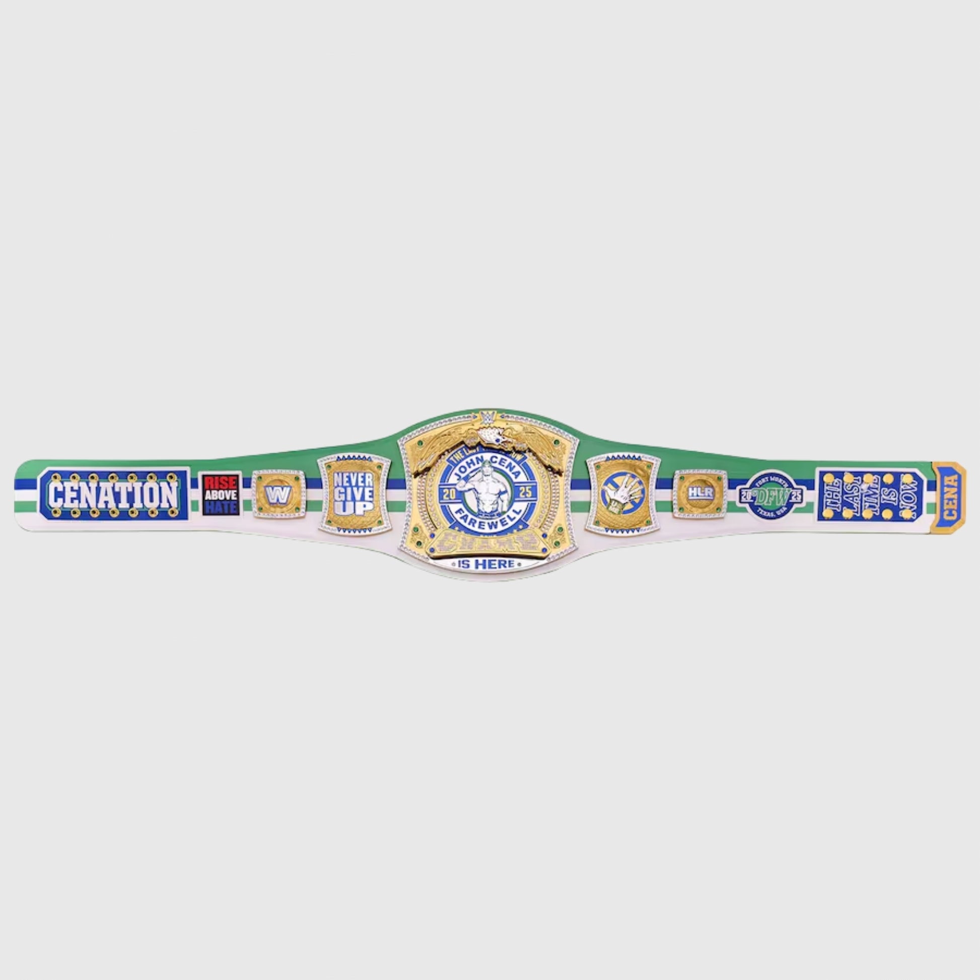 John Cena Farewell Tour 2025 Dallas Spinner Championship Belt featuring an iconic spinning centerpiece.
