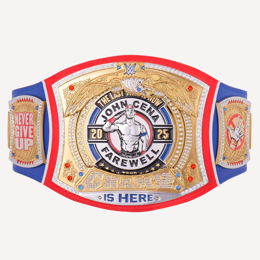 Replica John Cena Farewell Tour 2025 WWE Belt featuring iconic Hustle, Loyalty, Respect design.