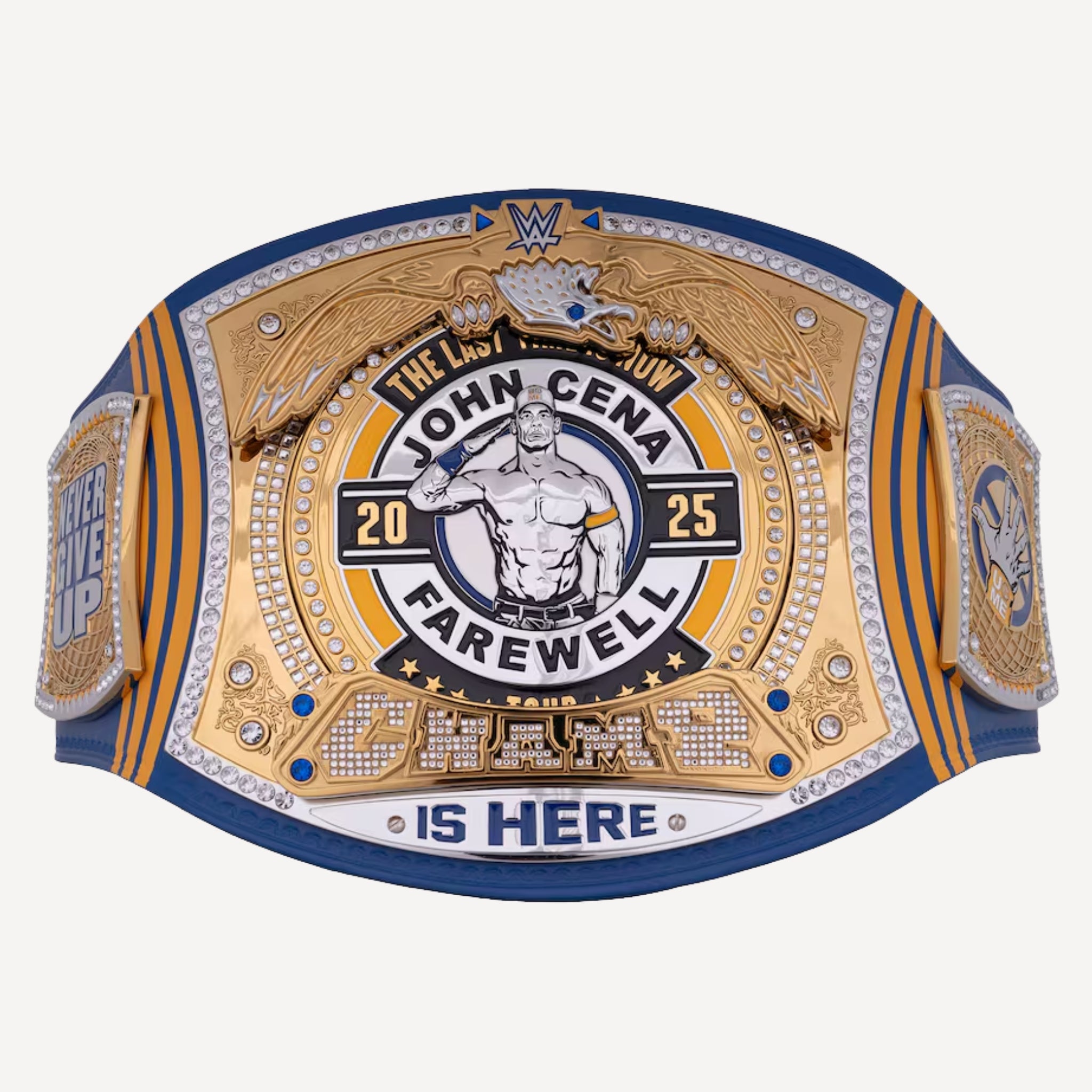 Replica WWE John Cena St. Louis Spinner Belt celebrating his Farewell Tour in 2025.