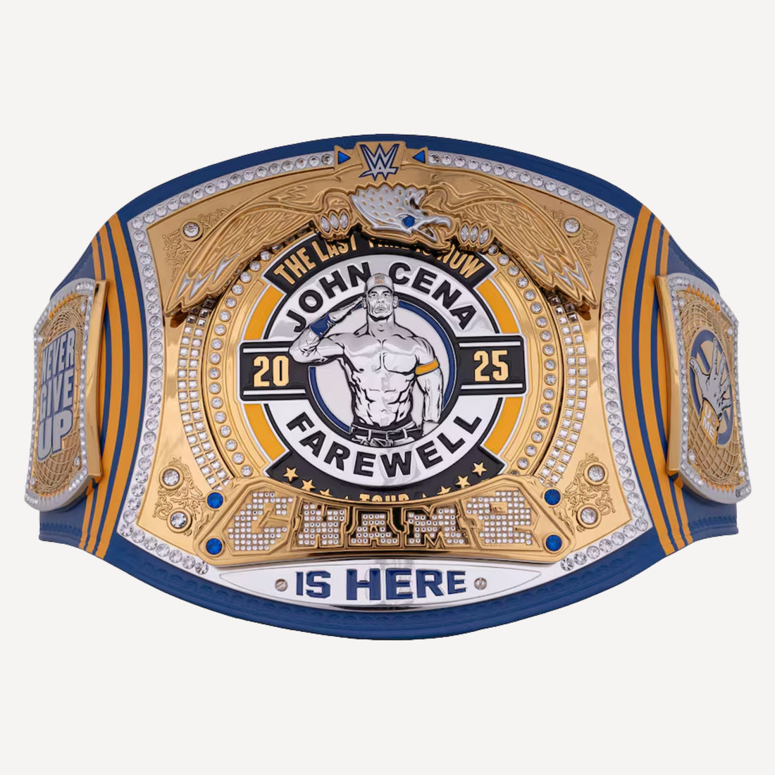 Replica WWE John Cena St. Louis Spinner Belt celebrating his Farewell Tour in 2025.