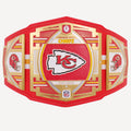 Kansas City Chiefs WWE Legacy Championship Belt featuring team colors and dynamic craftsmanship.