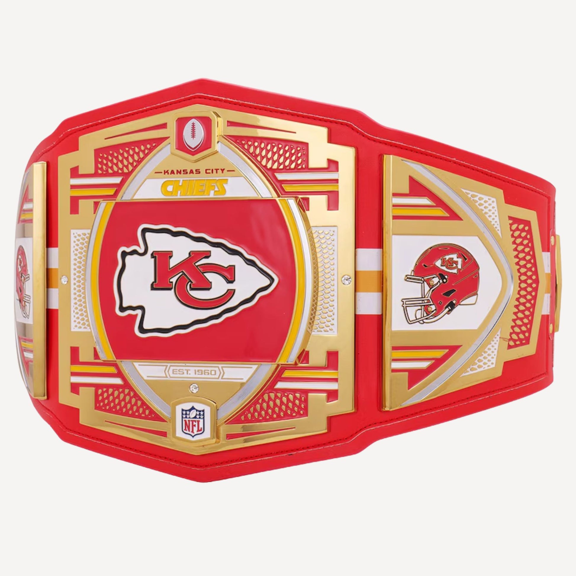 Premium WWE Legacy Belt for Kansas City Chiefs fans showcasing iconic branding and championship worthy details.