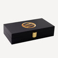 Naomi replica side plates displayed inside black presentation box
